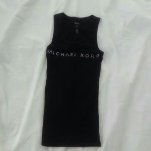 MICHAEL KORS  Black Tank Top with Silver Studs